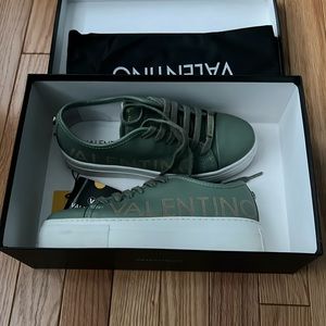MARIO VALENTINO Delia Green Platform Sneakers w/ Dust Bag